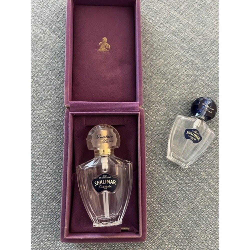 Vintage Guerlain Shalimar Perfume Bottles Set Eau de Cologne & Toilette with Box